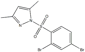 1-[(2,4-dibromophenyl)sulfonyl]-3,5-dimethyl-1H-pyrazole Struktur