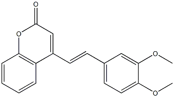 4-[2-(3,4-dimethoxyphenyl)vinyl]-2H-chromen-2-one Struktur