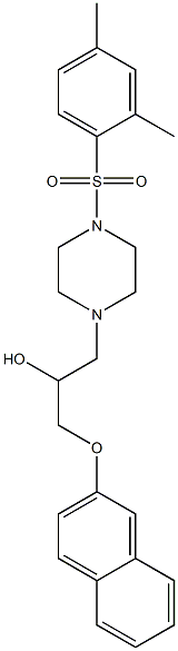 1-{4-[(2,4-dimethylphenyl)sulfonyl]-1-piperazinyl}-3-(2-naphthyloxy)-2-propanol Struktur