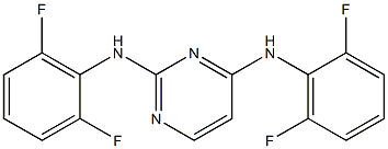 N-[2-(2,6-difluoroanilino)-4-pyrimidinyl]-N-(2,6-difluorophenyl)amine Struktur