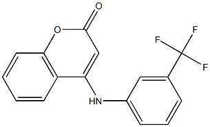 4-[3-(trifluoromethyl)anilino]-2H-chromen-2-one Struktur