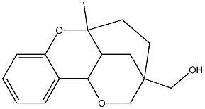 (9-methyl-8,15-dioxatetracyclo[10.2.2.0~2,7~.0~9,14~]hexadeca-2,4,6-trien-12-yl)methanol Struktur