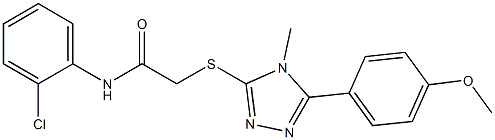 N-(2-chlorophenyl)-2-{[5-(4-methoxyphenyl)-4-methyl-4H-1,2,4-triazol-3-yl]sulfanyl}acetamide Struktur