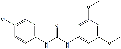 N-(4-chlorophenyl)-N'-(3,5-dimethoxyphenyl)urea Struktur