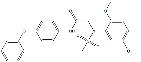 2-[2,5-dimethoxy(methylsulfonyl)anilino]-N-(4-phenoxyphenyl)acetamide Struktur