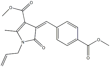 methyl 1-allyl-4-[4-(methoxycarbonyl)benzylidene]-2-methyl-5-oxo-4,5-dihydro-1H-pyrrole-3-carboxylate Struktur