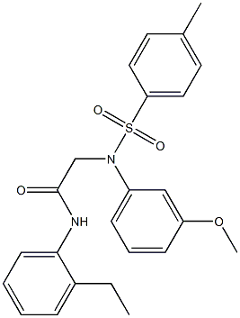 N-(2-ethylphenyl)-2-{3-methoxy[(4-methylphenyl)sulfonyl]anilino}acetamide Struktur