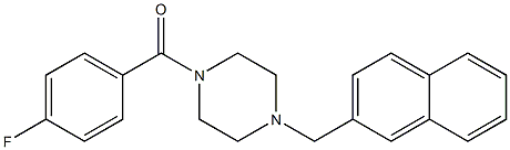 1-[(4-fluorophenyl)carbonyl]-4-(naphthalen-2-ylmethyl)piperazine Struktur