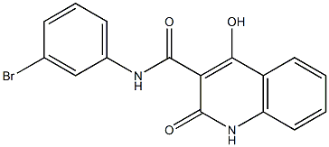 N-(3-bromophenyl)-4-hydroxy-2-oxo-1,2-dihydroquinoline-3-carboxamide Struktur