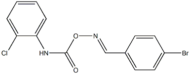 1-[({[(4-bromobenzylidene)amino]oxy}carbonyl)amino]-2-chlorobenzene Struktur