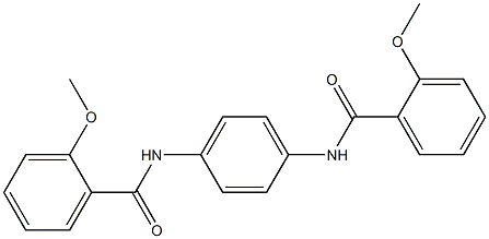 2-methoxy-N-{4-[(2-methoxybenzoyl)amino]phenyl}benzamide Struktur