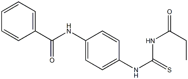 N-(4-{[(propionylamino)carbothioyl]amino}phenyl)benzamide Struktur