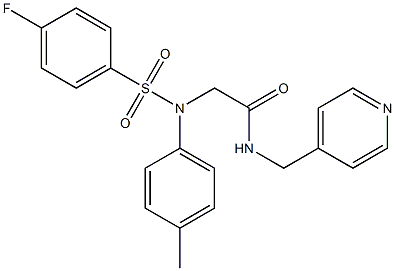 2-{[(4-fluorophenyl)sulfonyl]-4-methylanilino}-N-(4-pyridinylmethyl)acetamide Struktur