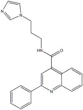 N-[3-(1H-imidazol-1-yl)propyl]-2-phenyl-4-quinolinecarboxamide Struktur