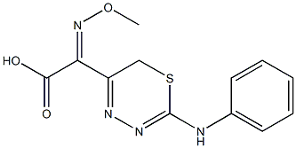 (2-anilino-6H-1,3,4-thiadiazin-5-yl)(methoxyimino)acetic acid Struktur