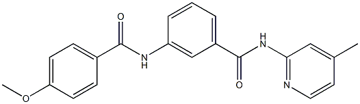 3-[(4-methoxybenzoyl)amino]-N-(4-methyl-2-pyridinyl)benzamide Struktur