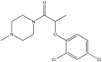 2,4-dichlorophenyl 1-methyl-2-(4-methyl-1-piperazinyl)-2-oxoethyl ether Struktur