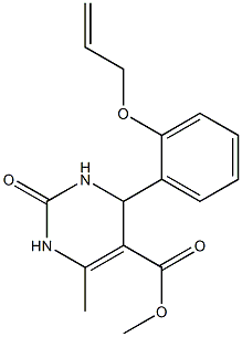 methyl 4-[2-(allyloxy)phenyl]-6-methyl-2-oxo-1,2,3,4-tetrahydropyrimidine-5-carboxylate Struktur