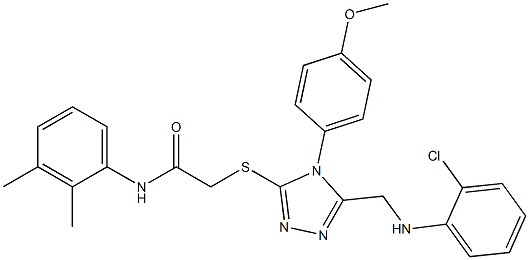 2-{[5-[(2-chloroanilino)methyl]-4-(4-methoxyphenyl)-4H-1,2,4-triazol-3-yl]sulfanyl}-N-(2,3-dimethylphenyl)acetamide Struktur