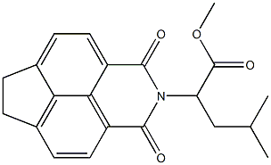 methyl 2-(1,3-dioxo-1,3,6,7-tetrahydro-2H-indeno[6,7,1-def]isoquinolin-2-yl)-4-methylpentanoate Struktur