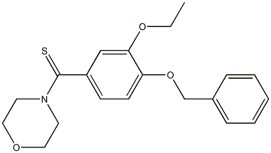 4-[4-(benzyloxy)-3-ethoxybenzothioyl]morpholine Struktur