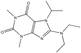 8-(diethylamino)-7-isopropyl-1,3-dimethyl-3,7-dihydro-1H-purine-2,6-dione Struktur