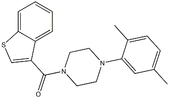 1-(1-benzothien-3-ylcarbonyl)-4-(2,5-dimethylphenyl)piperazine Struktur