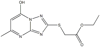 ethyl [(7-hydroxy-5-methyl[1,2,4]triazolo[1,5-a]pyrimidin-2-yl)sulfanyl]acetate Struktur