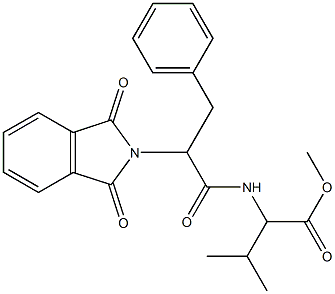 methyl 2-{[2-(1,3-dioxo-1,3-dihydro-2H-isoindol-2-yl)-3-phenylpropanoyl]amino}-3-methylbutanoate Struktur