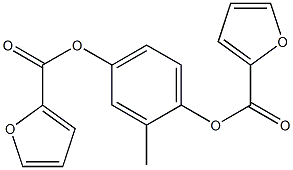 4-(2-furoyloxy)-2-methylphenyl 2-furoate Struktur