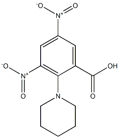 3,5-bisnitro-2-piperidin-1-ylbenzoic acid Struktur