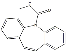 N-methyl-5H-dibenzo[b,f]azepine-5-carboxamide Struktur