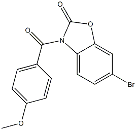 6-bromo-3-(4-methoxybenzoyl)-1,3-benzoxazol-2(3H)-one Struktur