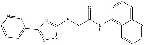 N-(1-naphthyl)-2-{[3-(3-pyridinyl)-1H-1,2,4-triazol-5-yl]sulfanyl}acetamide Struktur