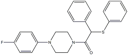 2-[4-(4-fluorophenyl)-1-piperazinyl]-2-oxo-1-phenylethyl phenyl sulfide Struktur