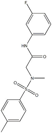 N-(3-fluorophenyl)-2-{methyl[(4-methylphenyl)sulfonyl]amino}acetamide Struktur