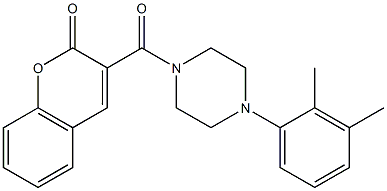 3-{[4-(2,3-dimethylphenyl)-1-piperazinyl]carbonyl}-2H-chromen-2-one Struktur