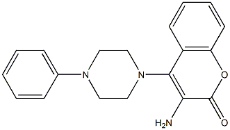 3-amino-4-(4-phenyl-1-piperazinyl)-2H-chromen-2-one Struktur