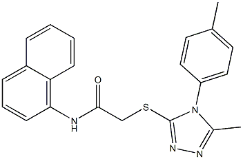 2-{[5-methyl-4-(4-methylphenyl)-4H-1,2,4-triazol-3-yl]sulfanyl}-N-(1-naphthyl)acetamide Struktur