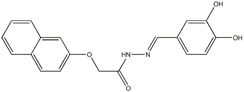 N'-(3,4-dihydroxybenzylidene)-2-(2-naphthyloxy)acetohydrazide Struktur