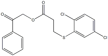 2-oxo-2-phenylethyl 3-[(2,5-dichlorophenyl)sulfanyl]propanoate Struktur