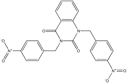 1,3-bis{4-nitrobenzyl}-2,4(1H,3H)-quinazolinedione Struktur