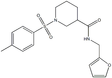 N-(2-furylmethyl)-1-[(4-methylphenyl)sulfonyl]-3-piperidinecarboxamide Struktur