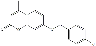 7-[(4-chlorobenzyl)oxy]-4-methyl-2H-chromen-2-one Struktur