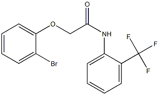 2-(2-bromophenoxy)-N-[2-(trifluoromethyl)phenyl]acetamide Struktur