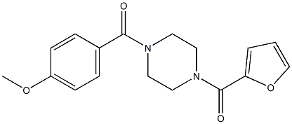 4-{[4-(2-furoyl)-1-piperazinyl]carbonyl}phenyl methyl ether Struktur