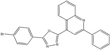 4-[5-(4-bromophenyl)-1,3,4-oxadiazol-2-yl]-2-phenylquinoline Struktur