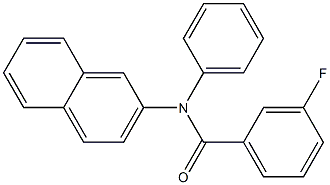 3-fluoro-N-(2-naphthyl)-N-phenylbenzamide Struktur