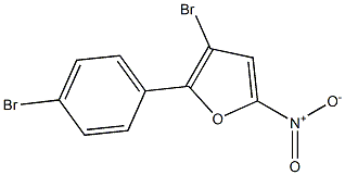 3-bromo-2-(4-bromophenyl)-5-nitrofuran Struktur