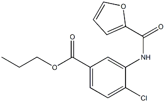 propyl 4-chloro-3-(2-furoylamino)benzoate Struktur